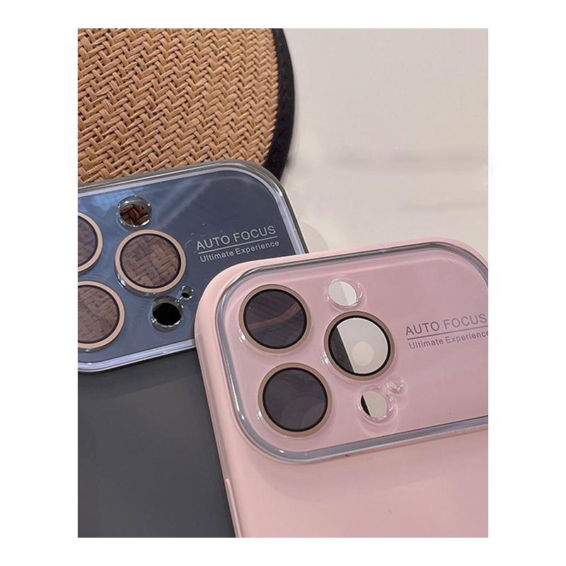 Ốp Điện Thoại Silicon Màu Trơn Chống Rơi Chống Sốc Bảo Vệ Ống Kính Máy Ảnh Cho iPhone 14 Plus 13 12 11 Pro Max