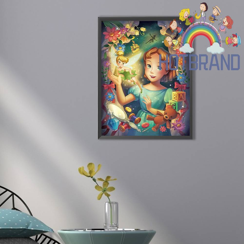 Tranh Đính Đá Kim Cương Toàn Bộ 5D DIY Hình Vẽ Tinker Bell