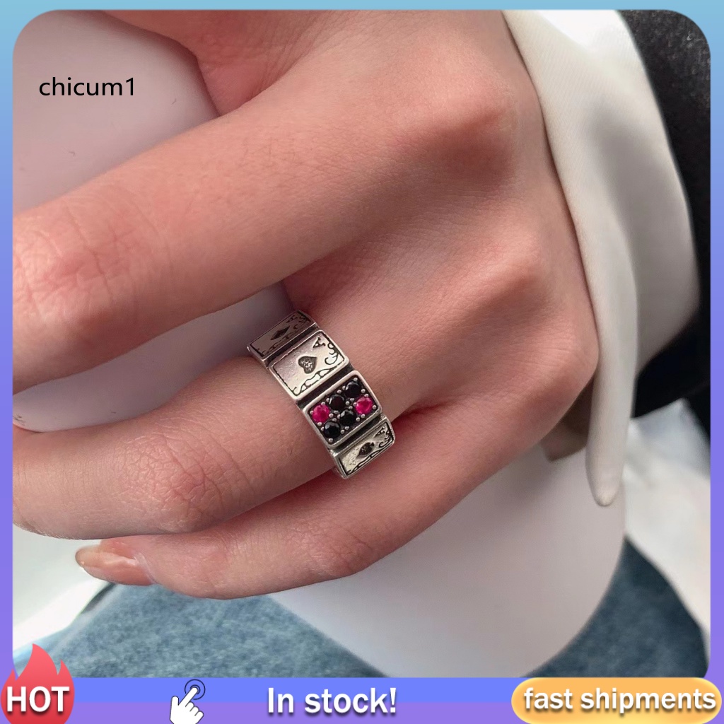 Nhẫn Hở Đính Đá Zirconia Kiểu Vintage Thời Trang Dự Tiệc