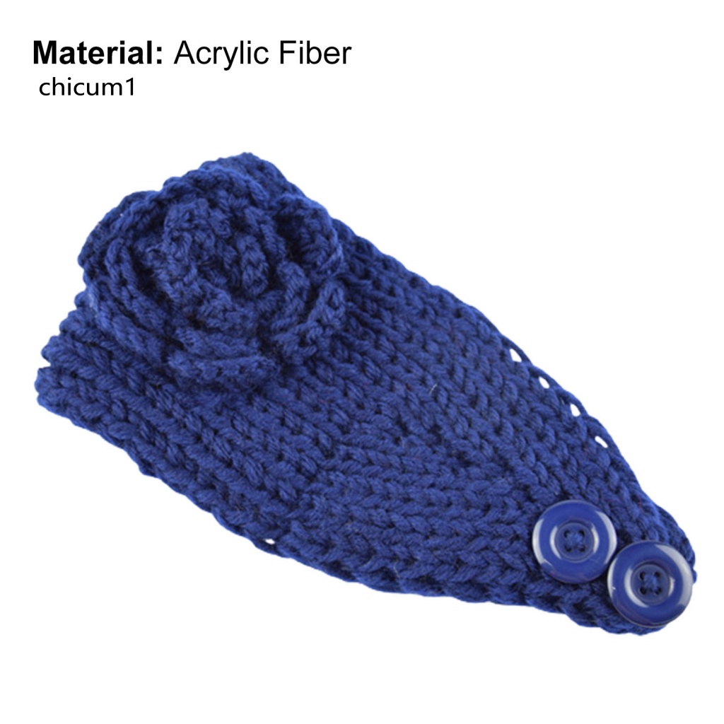 Băng Đô Dệt Kim Cài Nút Giữ Ấm Thoải Mái Cho Nữ