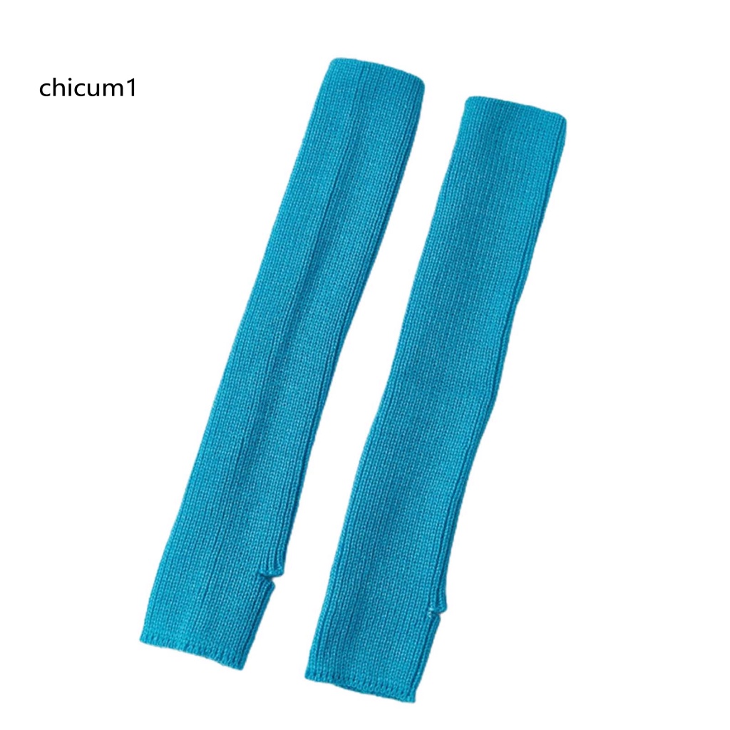 1 Đôi Tất Dệt Kim Giữ Ấm Chân Dày Dặn Màu Sắc Đơn Giản