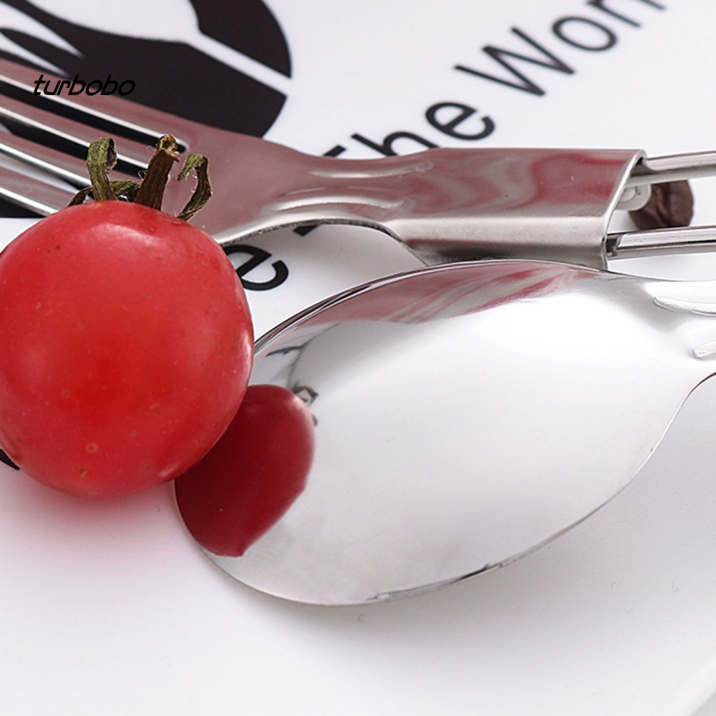 1 Bộ Dụng Cụ Ăn Uống Bằng Thép Không Gỉ Dễ Mang Theo Tiện Dụng