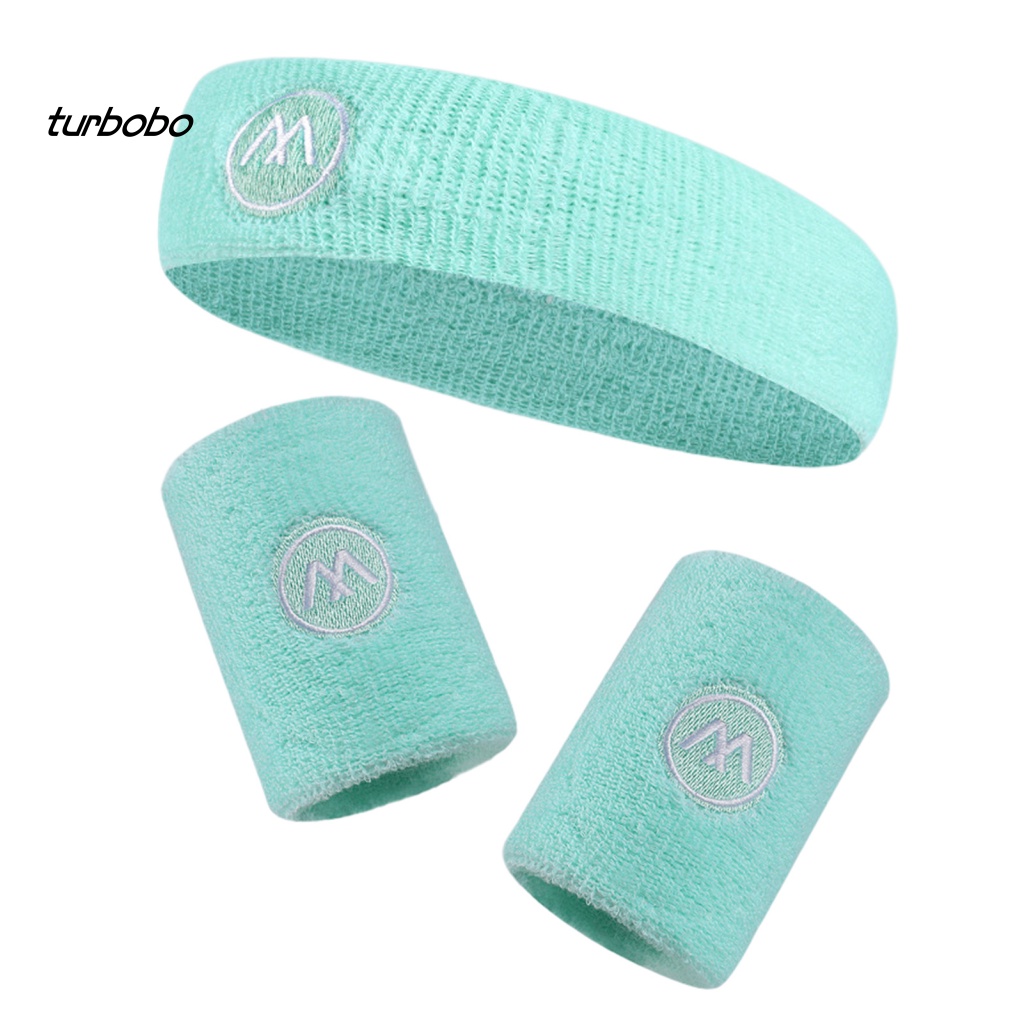 1 Set Băng Đô Quấn Đầu Và Cổ Tay Thấm Hút Mồ Hôi Nhanh Khô Bằng Vải Nylon Siêu Mềm Dùng Trong Thể Thao