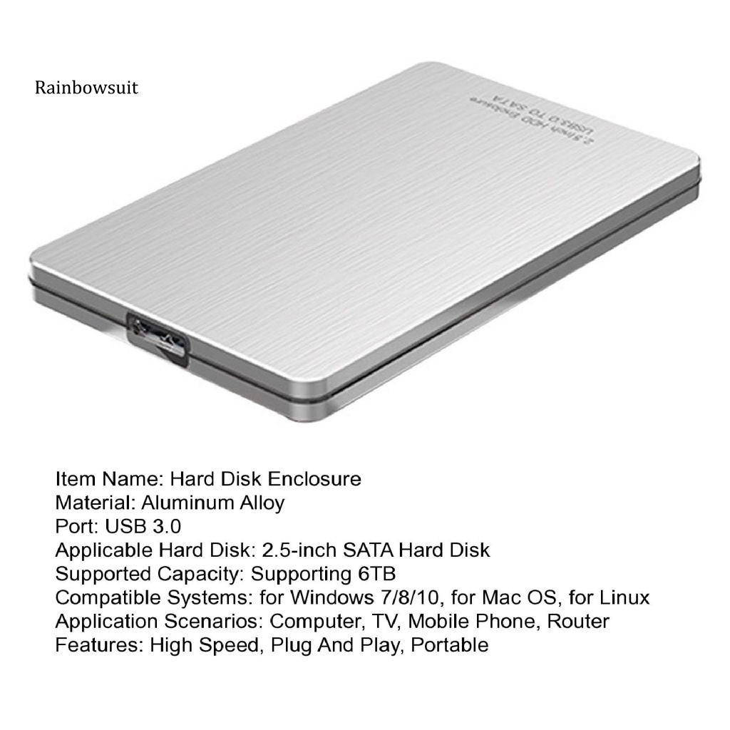 Hộp Đựng Ổ Cứng 25-inch Chuyển Đổi USB 30 Sang SATA Hỗ Trợ 7mm / 5mm HDD Cho Máy Tính