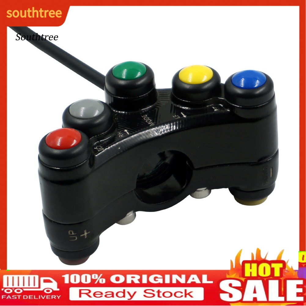 Công Tắc Điều Khiển Đèn Xi Nhan 5 Nút Gắn Tay Lái Xe Máy Scooter ATV