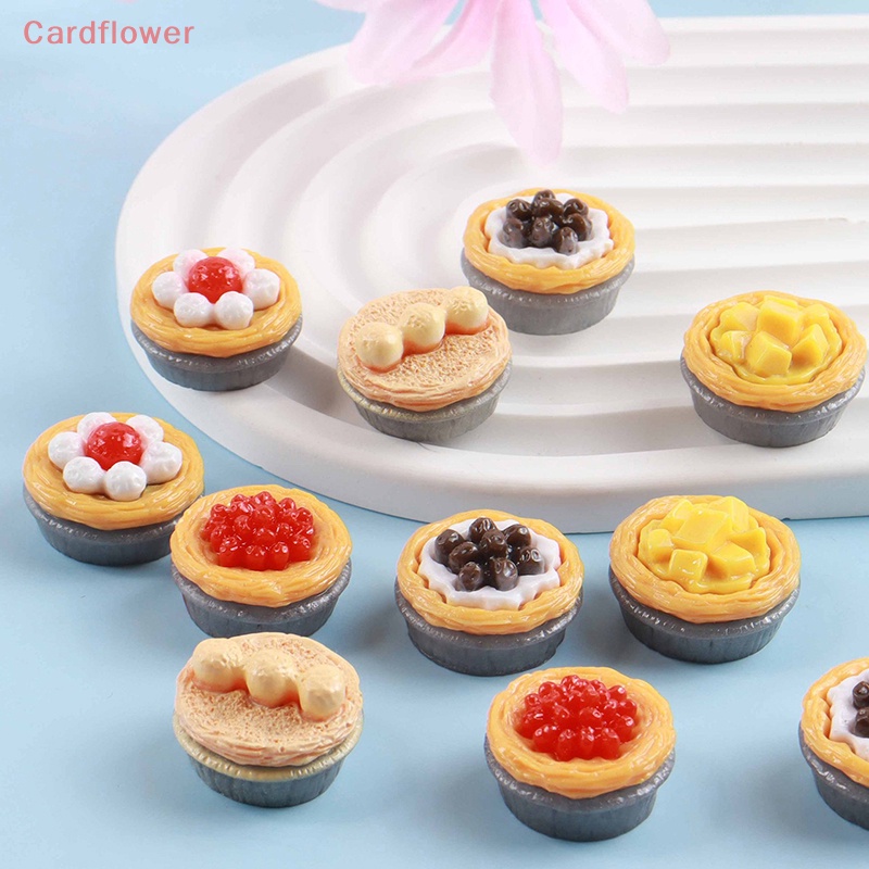 Set 5 Bánh Tart Trứng Mini Trang Trí Nhà Búp Bê 1 / 12 Mới