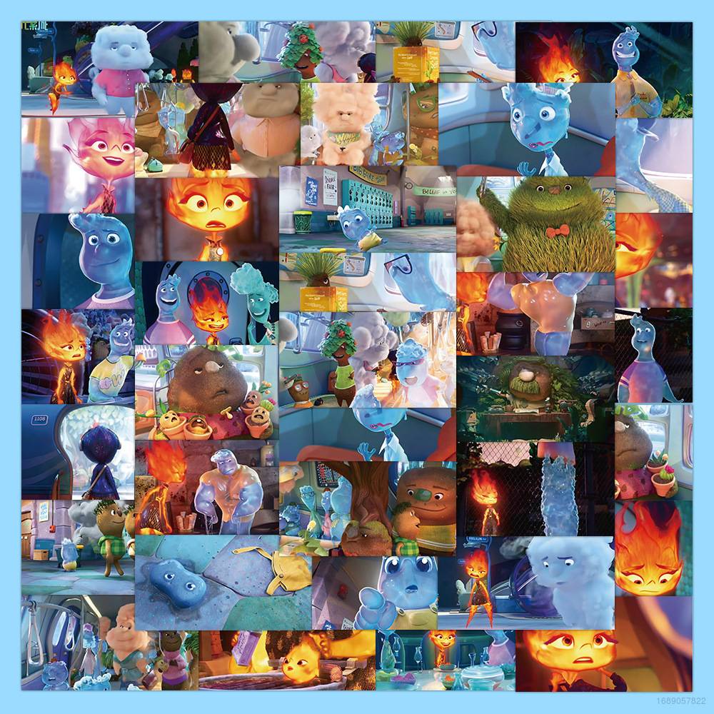 Bộ 60 Miếng Dán Họa Tiết Hoạt Hình HD Chống Thấm Nước Trang Trí Laptop