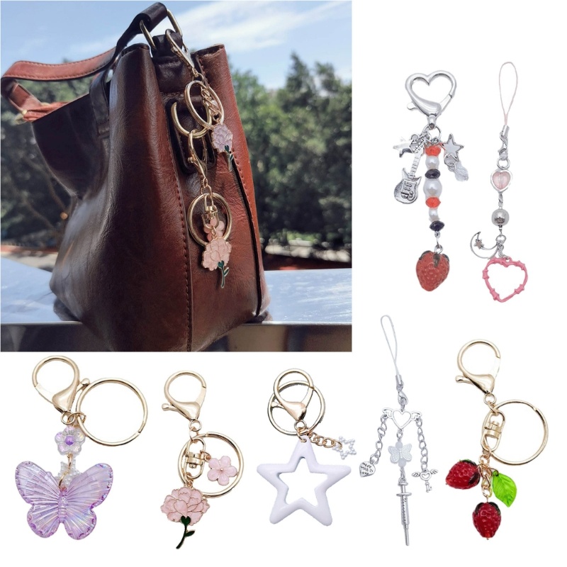 Dây Đeo Điện Thoại / Túi Xách Trang Trí Họa Tiết Cô Gái Ngọt Ngào