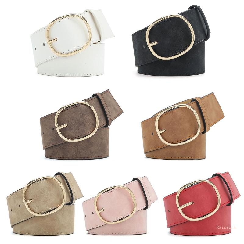 Thắt Lưng Bằng Da PU Có Khóa Kim Loại Kiểu Dáng Cổ Điển