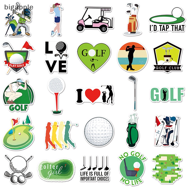 Set 50 Sticker Họa Tiết Hoạt Hình Đáng Yêu Dùng Để Trang Trí Sân Golf Tiện Dụng