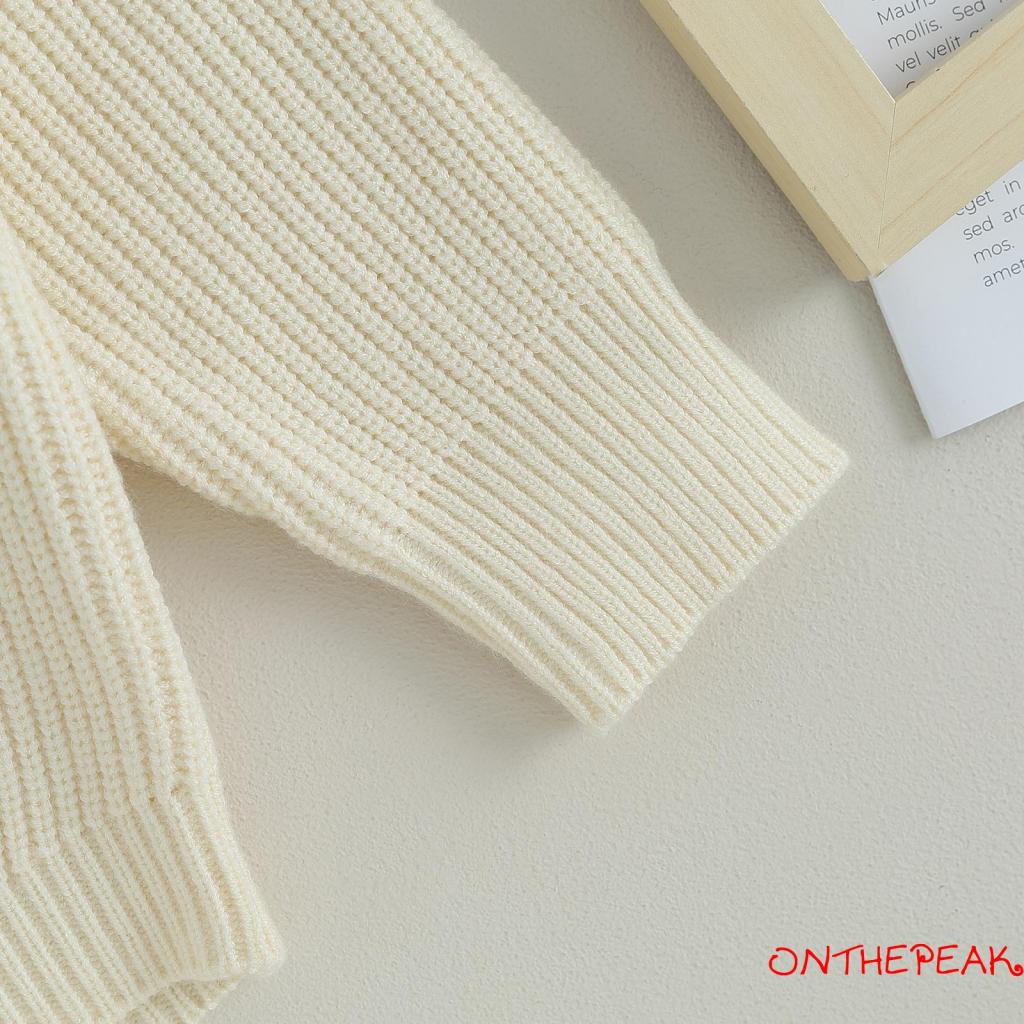 Áo Liền Quần Dệt Kim Tay Dài Cổ Tròn Thêu Chữ Thời Trang Mùa Thu Cho Bé