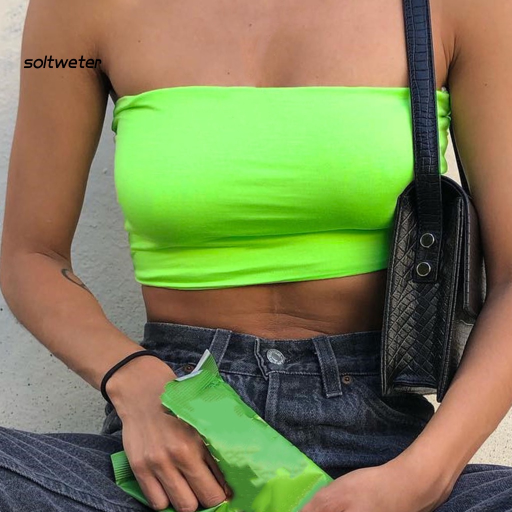 Áo Croptop Trễ Vai Không Tay Thời Trang Mùa Hè Quyến Rũ Cho Nữ