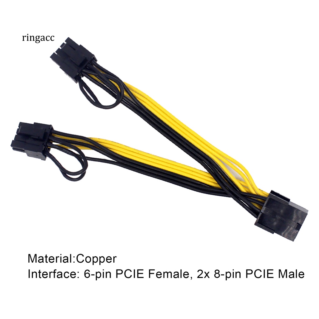 Dây Cáp Tách Đồ Họa PCI-E 6-pin Sang 2X8-pin GPU