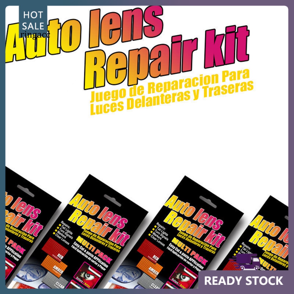 Rga Set 3 Miếng Dán Đèn Đuôi Xe Bằng PVC Mềm Tự Dính Tiện Lợi