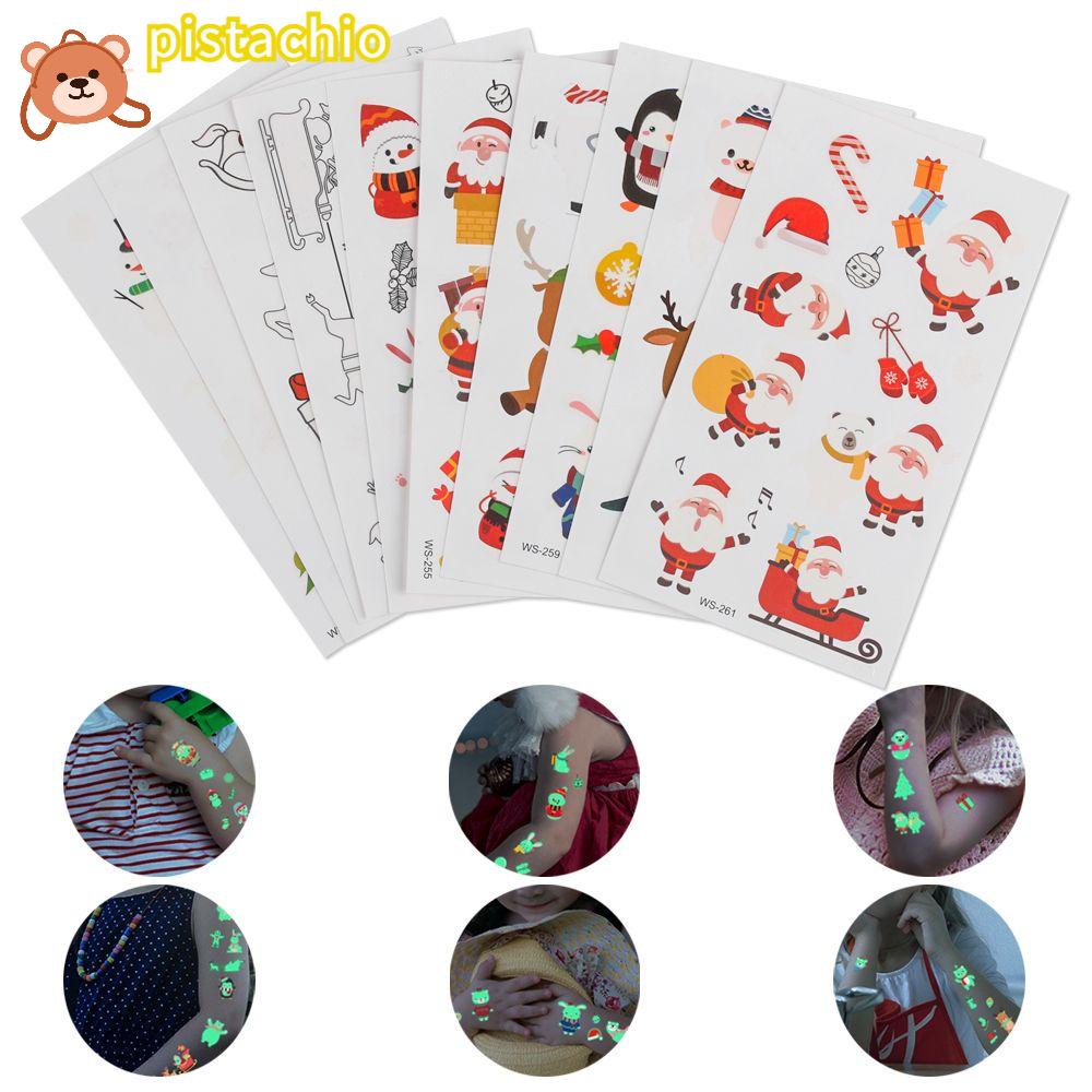 PISTA 1 Miếng Dán Hình Xăm Hình Bông Tuyết Thời Trang Dành Cho Năm Mới / Giáng Sinh