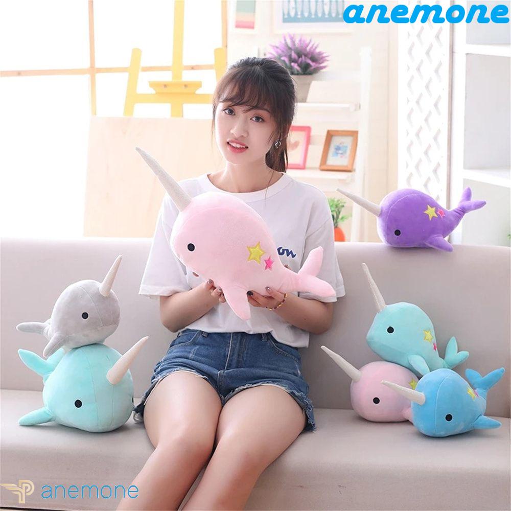 ANEMONE Đồ chơi nhồi bông Hình Cá Voi Dễ Thương 25cm