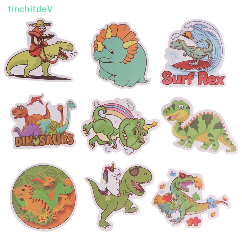 [TinchitdeV] 50 Miếng Dán Hình Khủng Long Hoạt Hình Dễ Thương Trang Trí Laptop Điện Thoại Ván Trượt Xe Hơi [Mới]