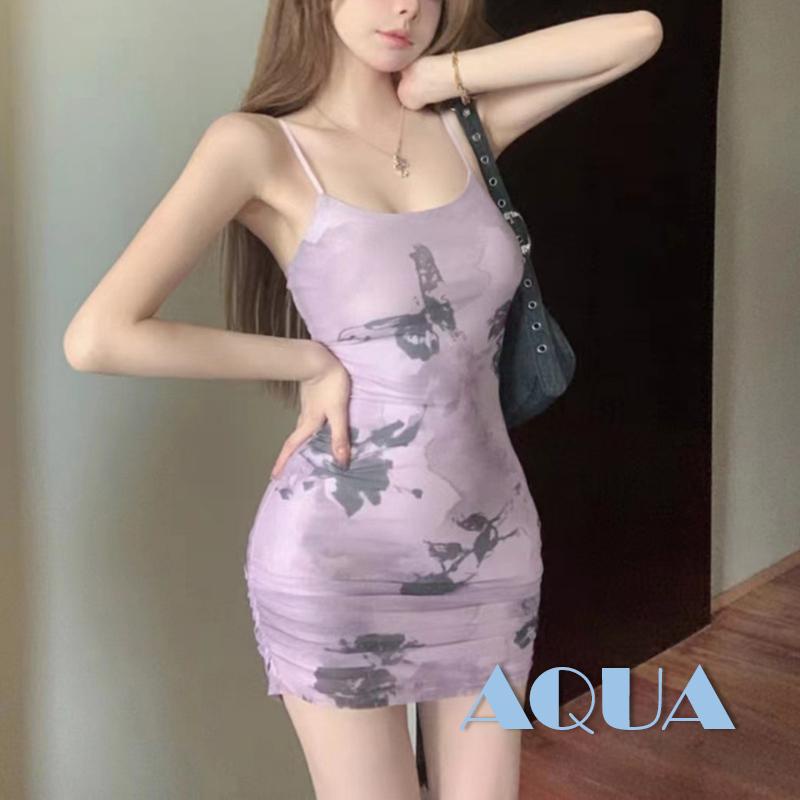 Đầm Nữ Hai Dây Dáng Ôm In Họa Tiết Bướm Thời Trang Mùa Hè