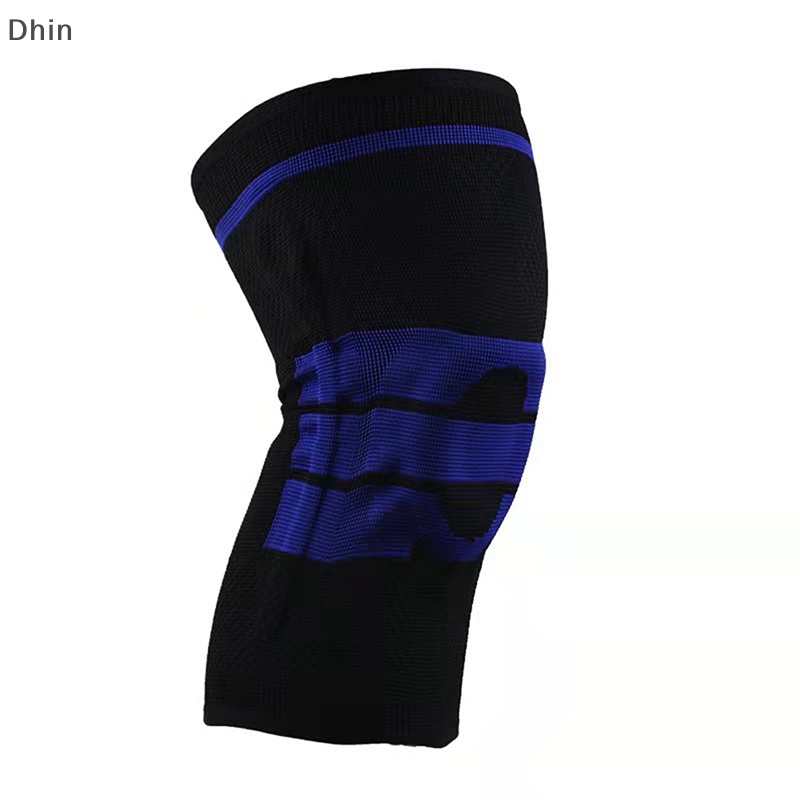[Dhin] 1 PCS Silicone Padded Knee Pads Supports Brace Basketball Fitness Meniscus Patella Protection Kneepads Sports Safety Knee Sleeve COD