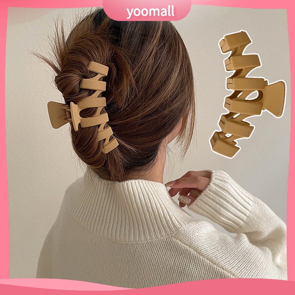 Kẹp Tóc Đuôi Ngựa Bằng Nhựa Màu Sắc Đơn Giản