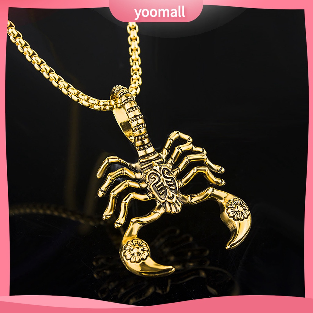 Vòng cổ Hợp Kim Cứng Mặt Hình Bọ Cạp Rỗng Unisex