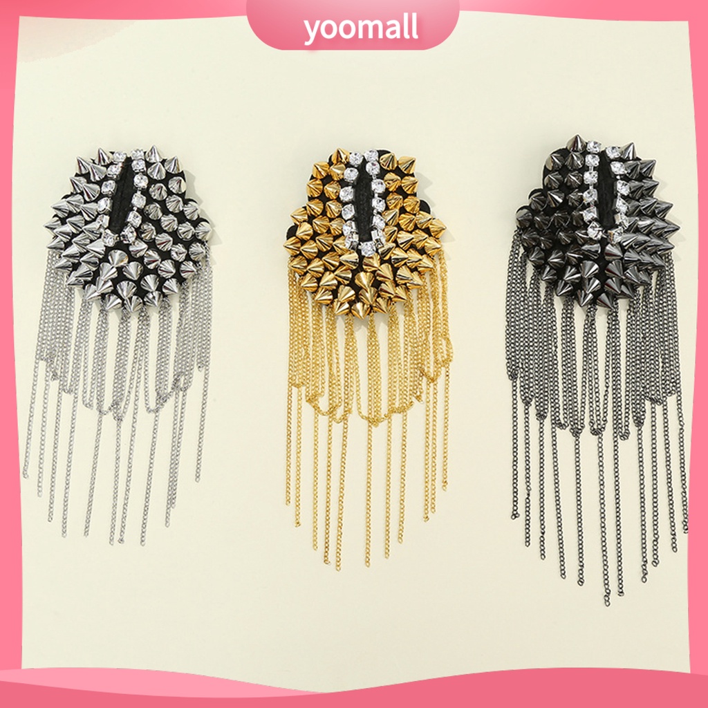 Ghim Cài Áo Dây Xích Tua Rua Đính Đá Lấp Lánh Sang Trọng Cho Nữ