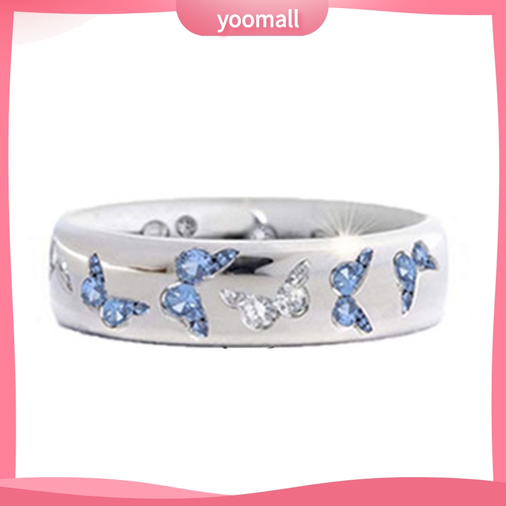 Nhẫn Cưới Thời Trang Hình Bướm Đính Đá Zircon Cho Nữ