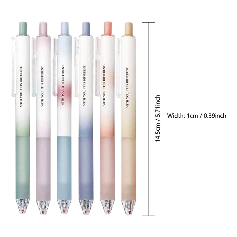 Set 6 Bút Mực Đen Ngòi 0.5Mm Có Thể Thu Gọn Tiện Dụng