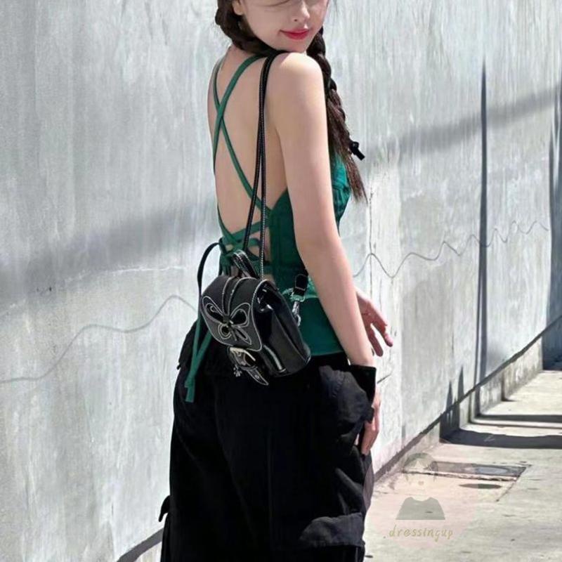 Áo Hai Dây Hở Lưng Dáng Ôm Thời Trang Mùa Hè Quyến Rũ Cho Nữ