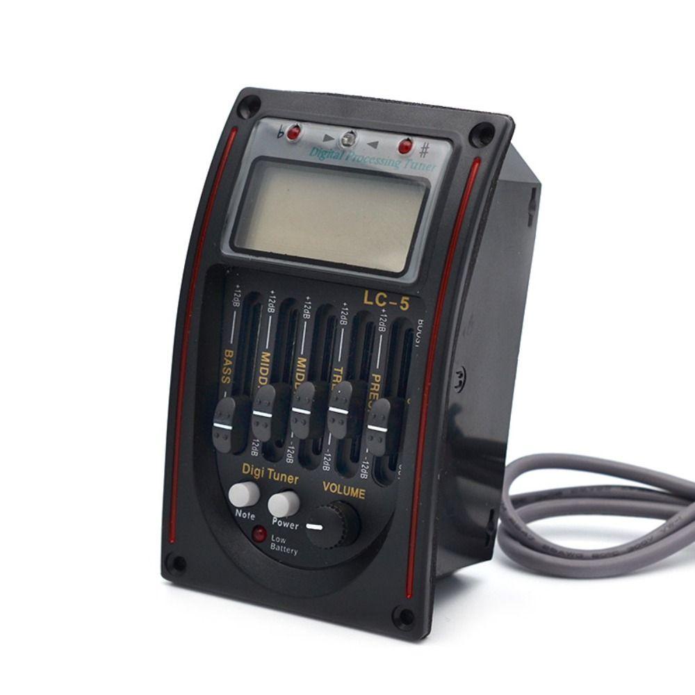 Bộ Cân Bằng Âm Thanh LC-5 / 4 EQ Có Màn Hình LCD Cho Đàn Guitar Điện