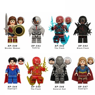 Mô Hình Nhân Vật Super Hero Flashpoint Cyborg Đen Flash Supergirl General Zod Mini