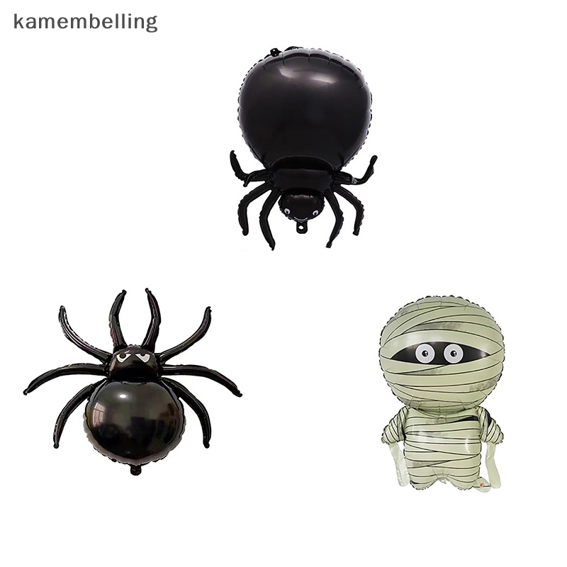Bong Bóng Màng Nhôm Hình Mẹ Nhện Đen Dễ Thương Trang Trí Tiệc Halloween