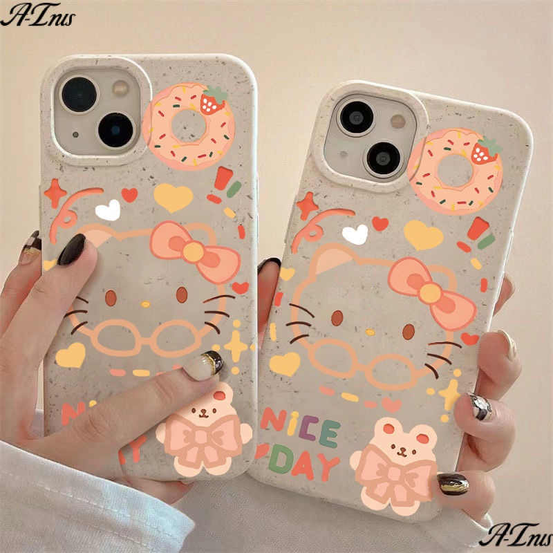 Ốp Điện Thoại Mềm Chống Sốc In Hình Gấu Hello Kitty Cho Iphone 12 Plus 11 7 max 14 Pro 813