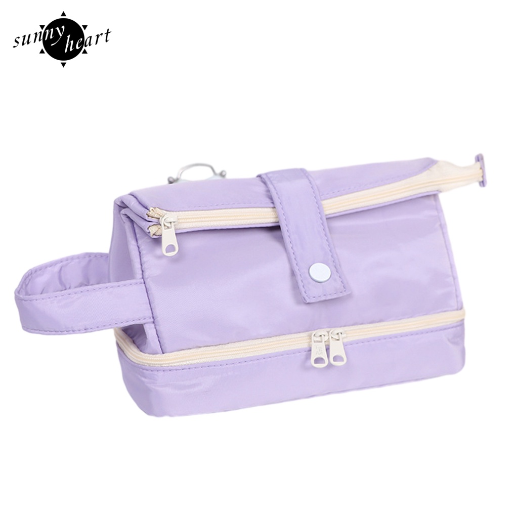 Sunnyheart Túi Đựng Bút Chì Mỹ Phẩm Du Lịch Nhỏ Gọn Không Chỉ Sử Dụng Để Cửa Hàng Văn Phòng Phẩm Nhưng cũng Có Thể Sử Dụng Như Một Túi Đựng Mỹ Phẩm Hoặc Túi Du Lịch Nhỏ Đơn Giản Và Cổng Sạc