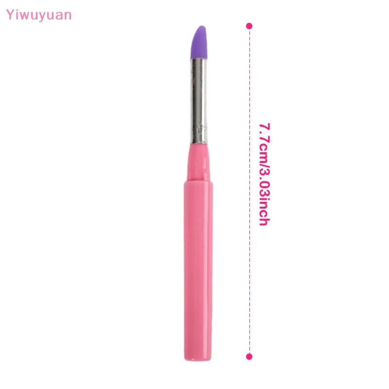 Cọ Tô Son Môi Đầu Silicon Mềm Kèm Vỏ Đựng