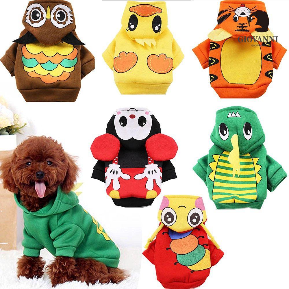 GIOVANNI Áo Hoodie Họa Tiết Động Vật Hoạt Hình Cho Thú Cưng