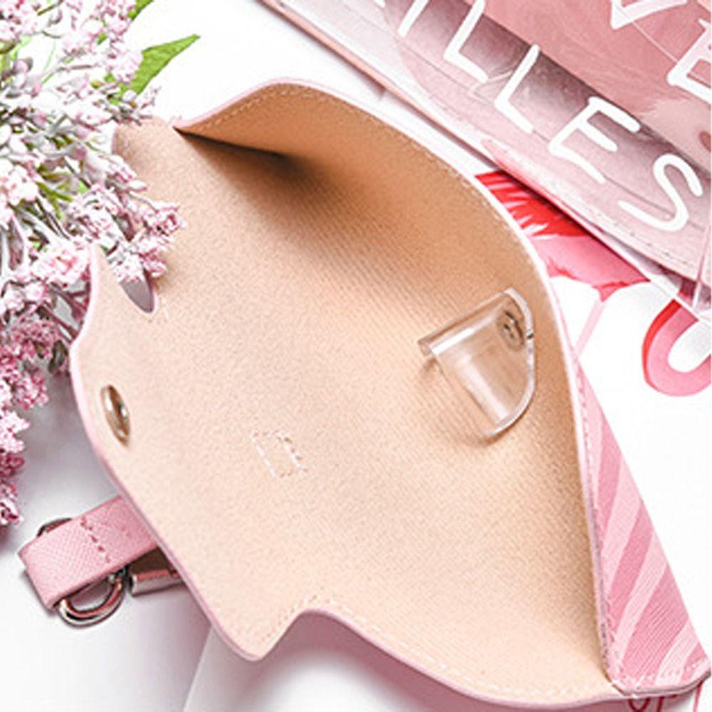 Túi Da PU Lót Nhung Mềm Mại Họa Tiết Kẻ Sọc Kèm Dây Đeo Thanh Lịch Phong Cách Hàn Quốc Cho Nam / Nữ