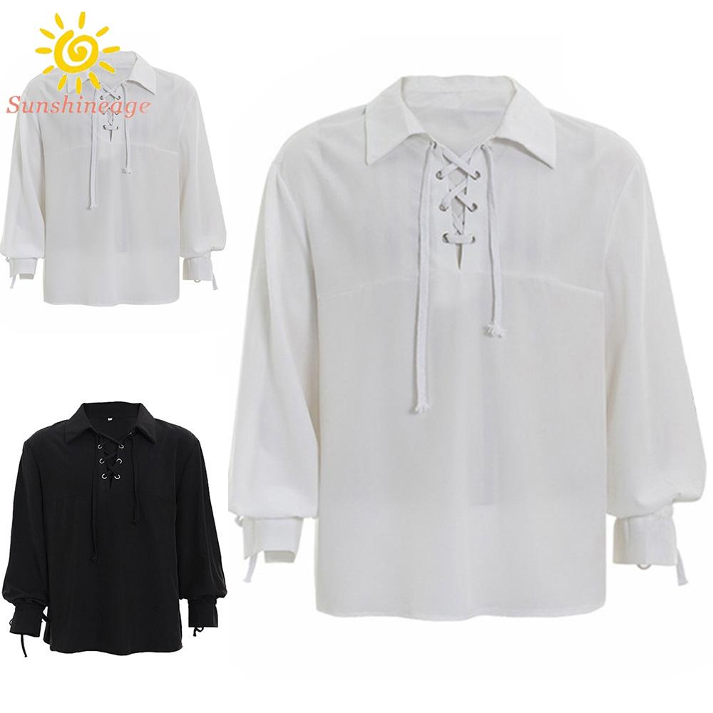 1 Áo Tay Phồng Phong Cách Phục Hưng Cổ Điển Cho Nam