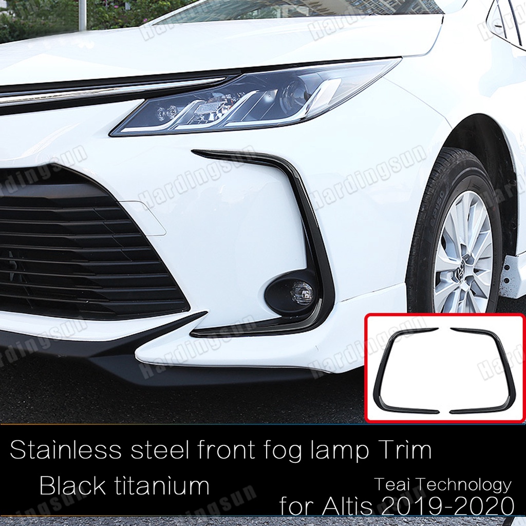 1 Cặp Vỏ Bảo Vệ Đèn Sương Mù Bằng Thép Không Gỉ Cho Toyota Corolla Altis 2019 2020 2021 2022 G12 E210