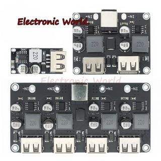 Mô đun hạ áp qc3.0 qc2.0 usb dc-dc 6-32v 9v 12v 24v sang 5v