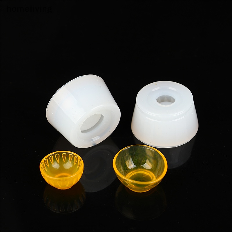Khuôn Làm Chén Dĩa Mini Bằng Silicon Tỉ Lệ 1: 12 Trang Trí Nhà Búp Bê DIY
