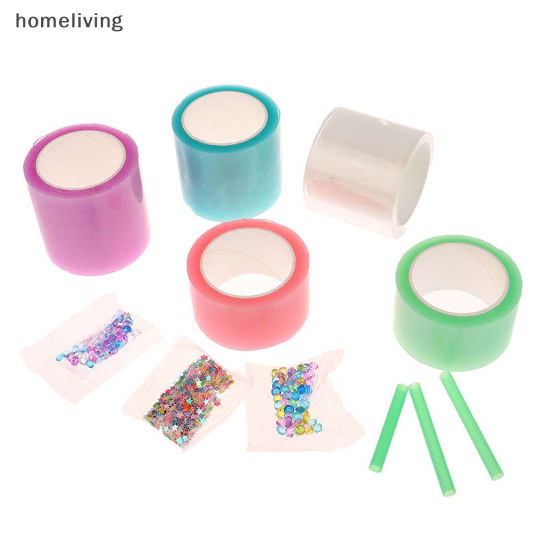 1 Bộ Băng Keo Hai Mặt Bằng Cao Su nano Lấp Lánh DIY