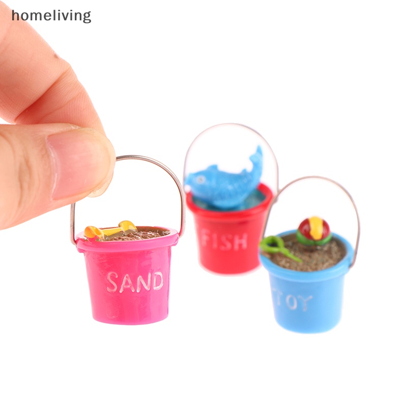 1 Xô Xúc Cát Bãi Biển Mini Tỉ Lệ 1: 12 Trang Trí Nhà Búp Bê