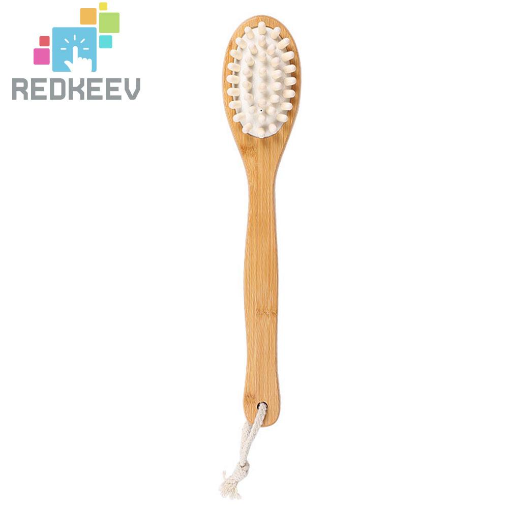 Bàn Chải Mát Xa Tẩy Tế Bào Chết Lưng Hai Mặt Bằng Gỗ Kèm Dây Thừng Cho SPA