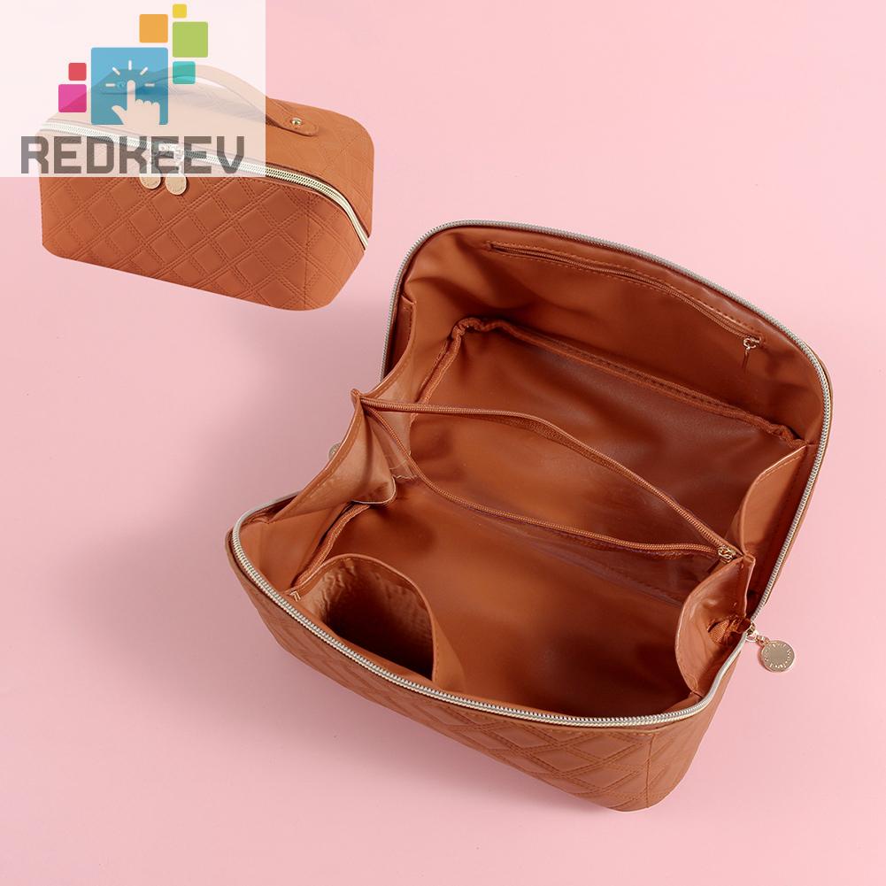 Túi Da PU Đựng Mỹ Phẩm Đa Năng Đính Kim Cương Dành Cho Nữ