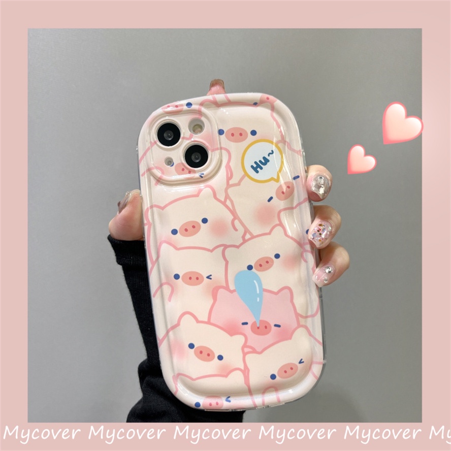 Ốp Điện Thoại Silicon Mềm Chống Sốc In Hình Heo Hoạt Hình Cho iPhone 11 12 13 14 Pro Max X Xr Xs 8 7 6 Plus SE 2020