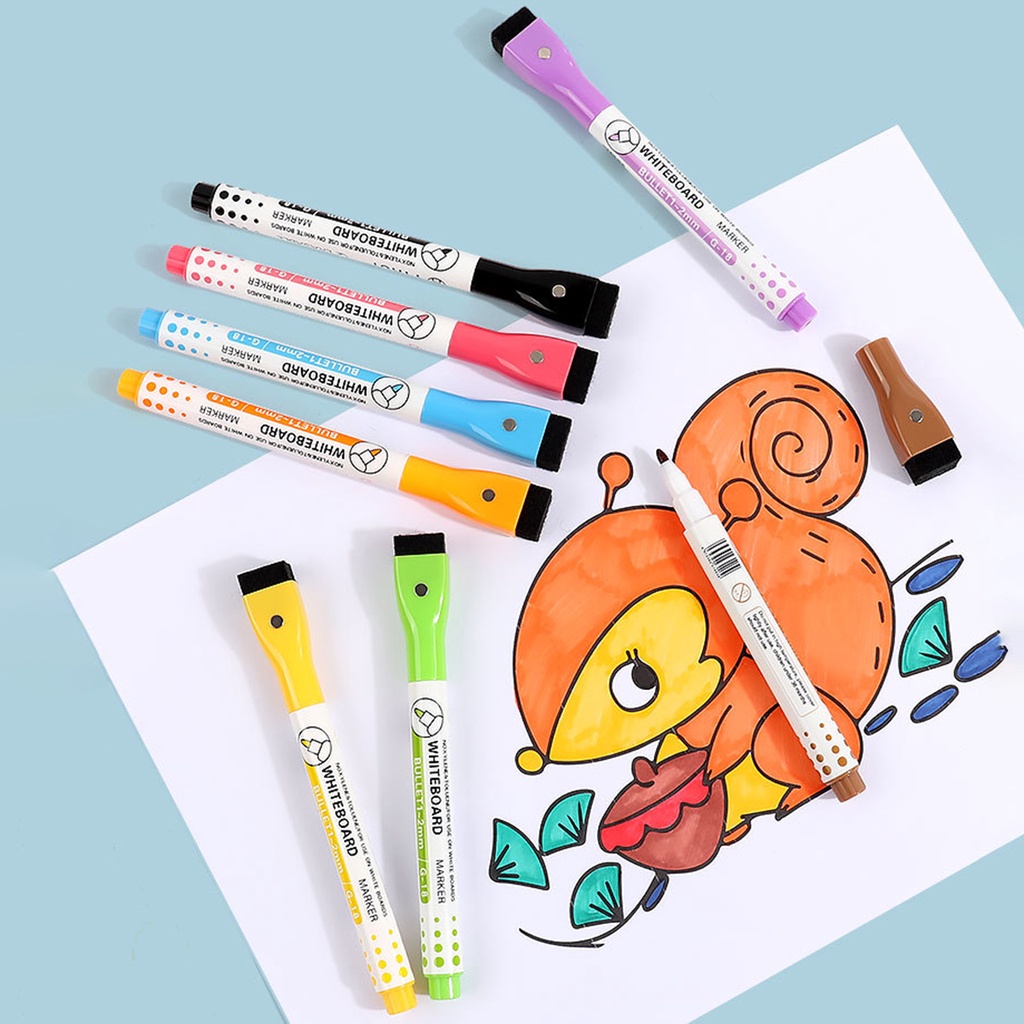 Set 8 Bút Vẽ Màu Nước Có Thể Tái Sử Dụng Đầu Bút Bằng Nhựa ic Dành Cho Học Sinh