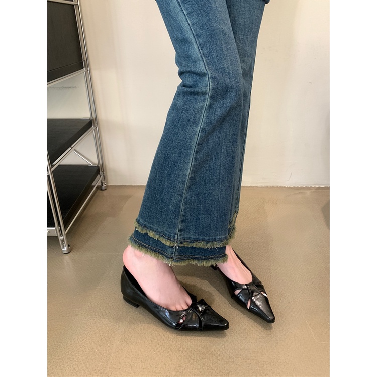 Giày Búp Bê Đế Bằng Mũi Nhọn 4 Mùa Phong Cách Mới Sk2023 Cho Nữ