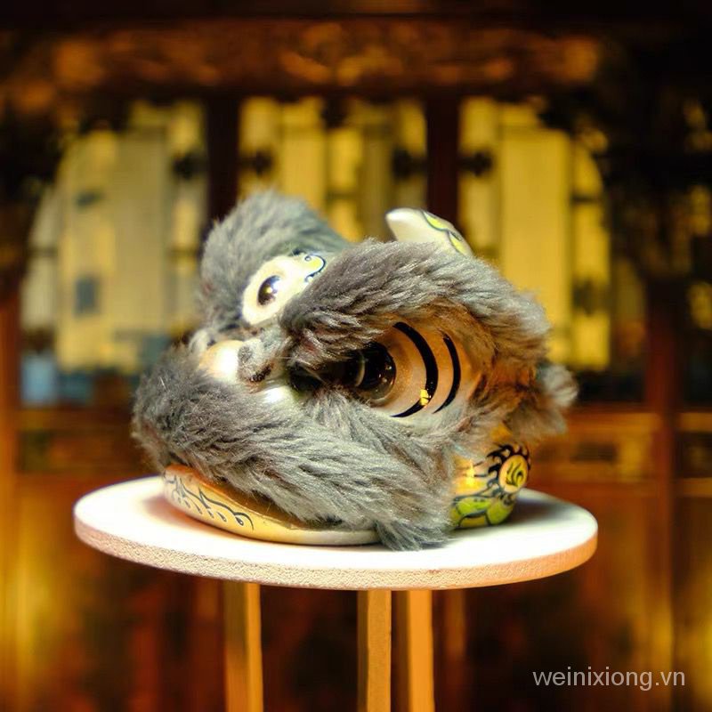 Mặt Dây Chuyền Hình Đầu Sư Tử Nhảy Múa Trang Trí Xe Hơi