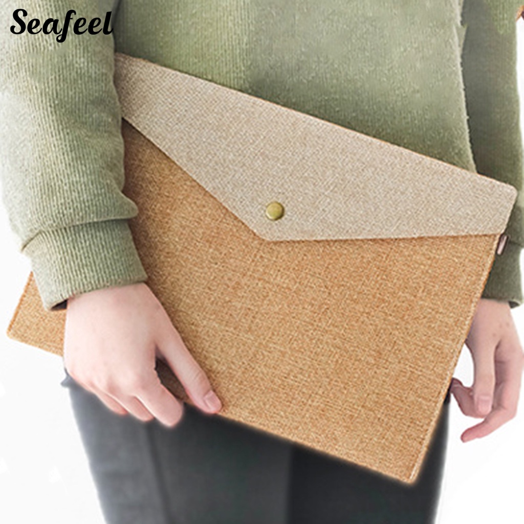 Bìa Đựng Tài Liệu Khổ A4 Có Nút Gài Phong Cách Vintage